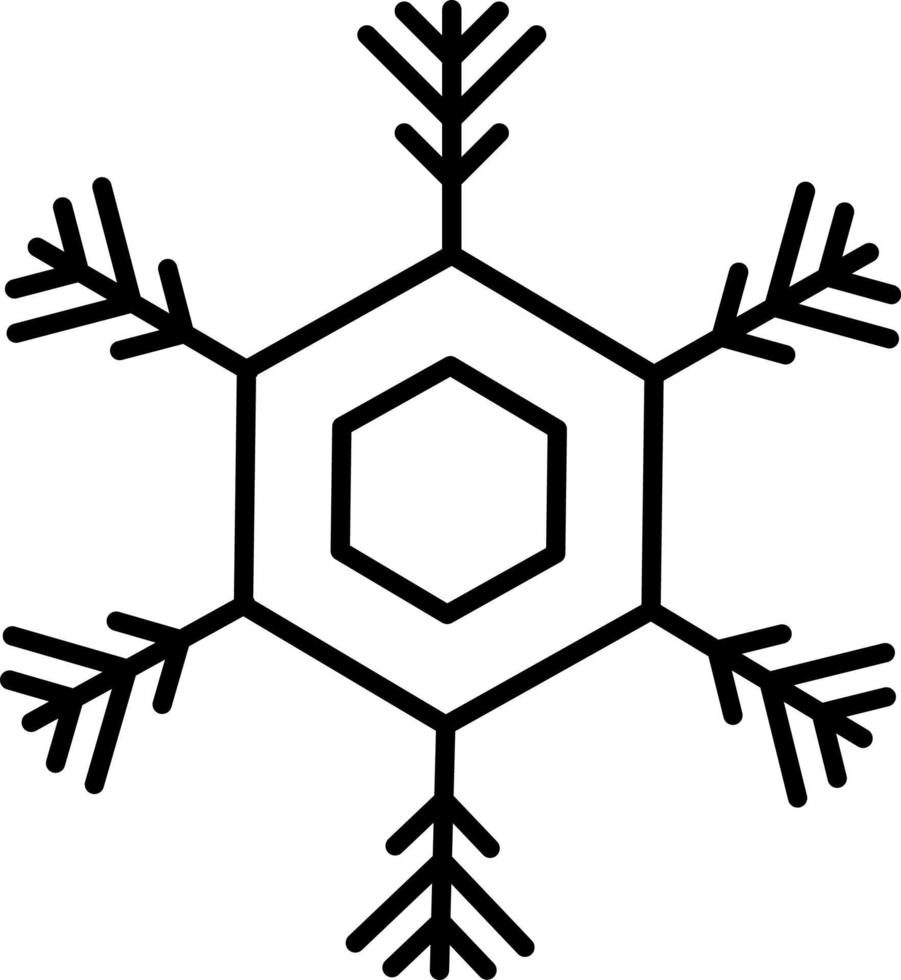 floco de neve ícone vetor. ilustração do floco de neve vetor