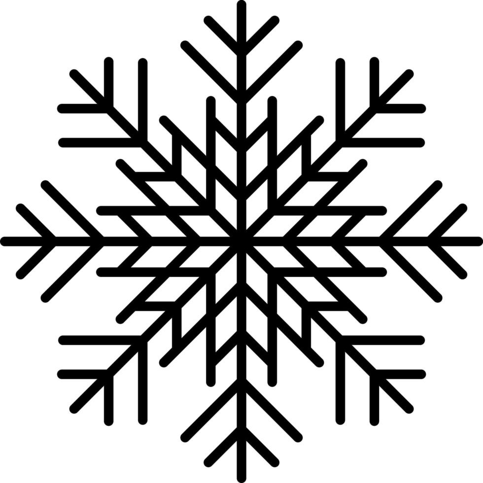 floco de neve ícone vetor. ilustração do floco de neve vetor