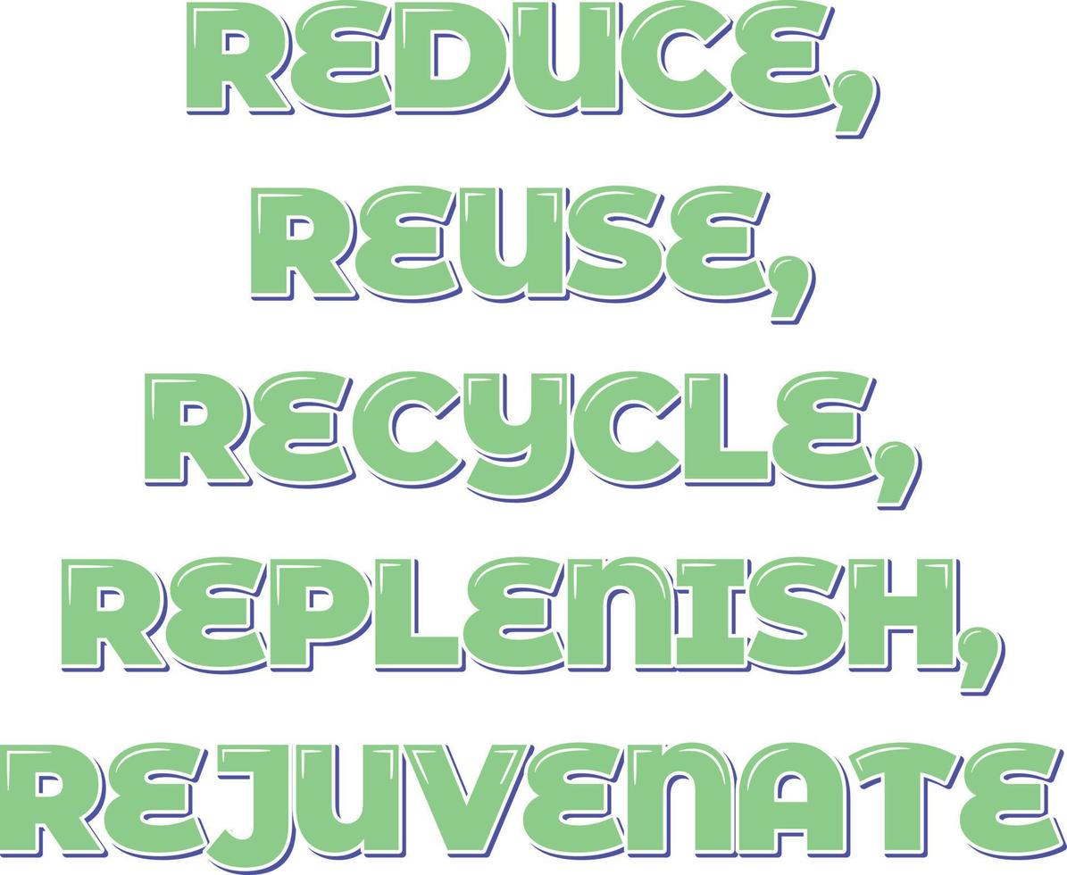 sustentável vivo através reuso e reciclando vetor