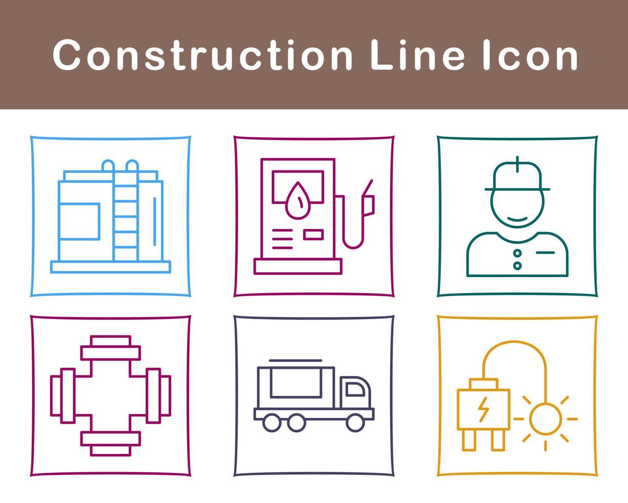 conjunto de ícones de vetores de construção