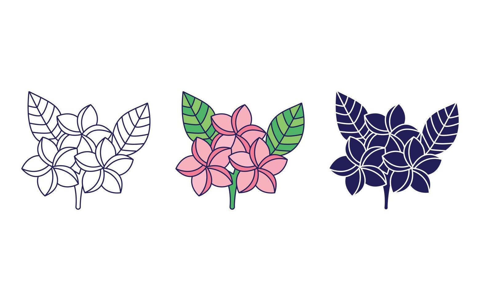 frangipani flor vetor ícone