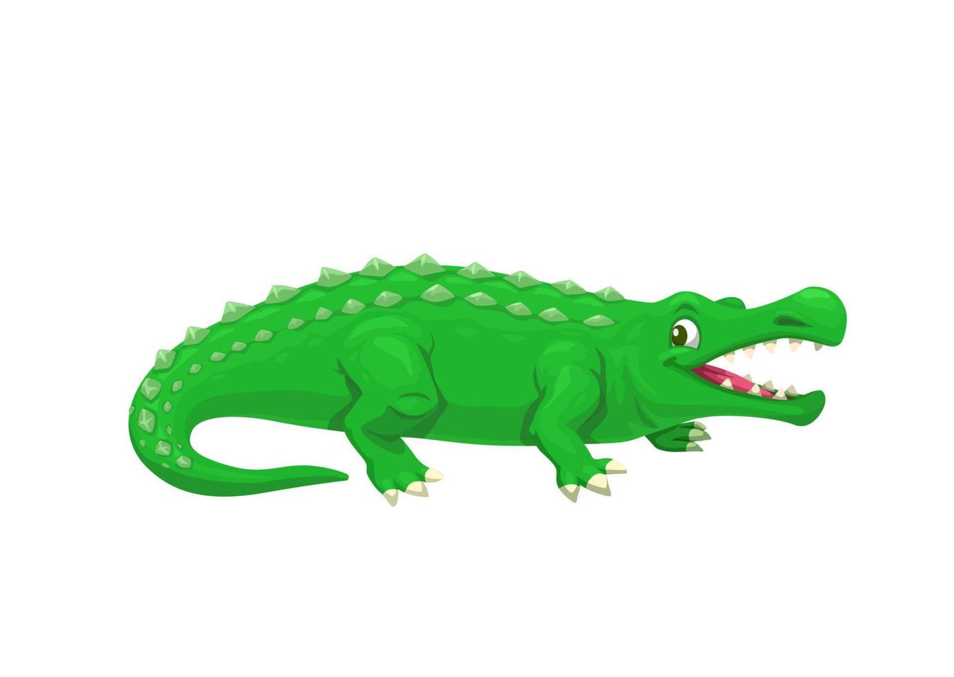desenho animado sarcosuchus dinossauro personagem, crocodilo vetor