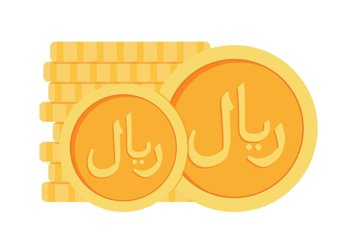 Omã rial moedas dinheiro moeda ícone clipart para o negócio e finança elementos vetor ilustração