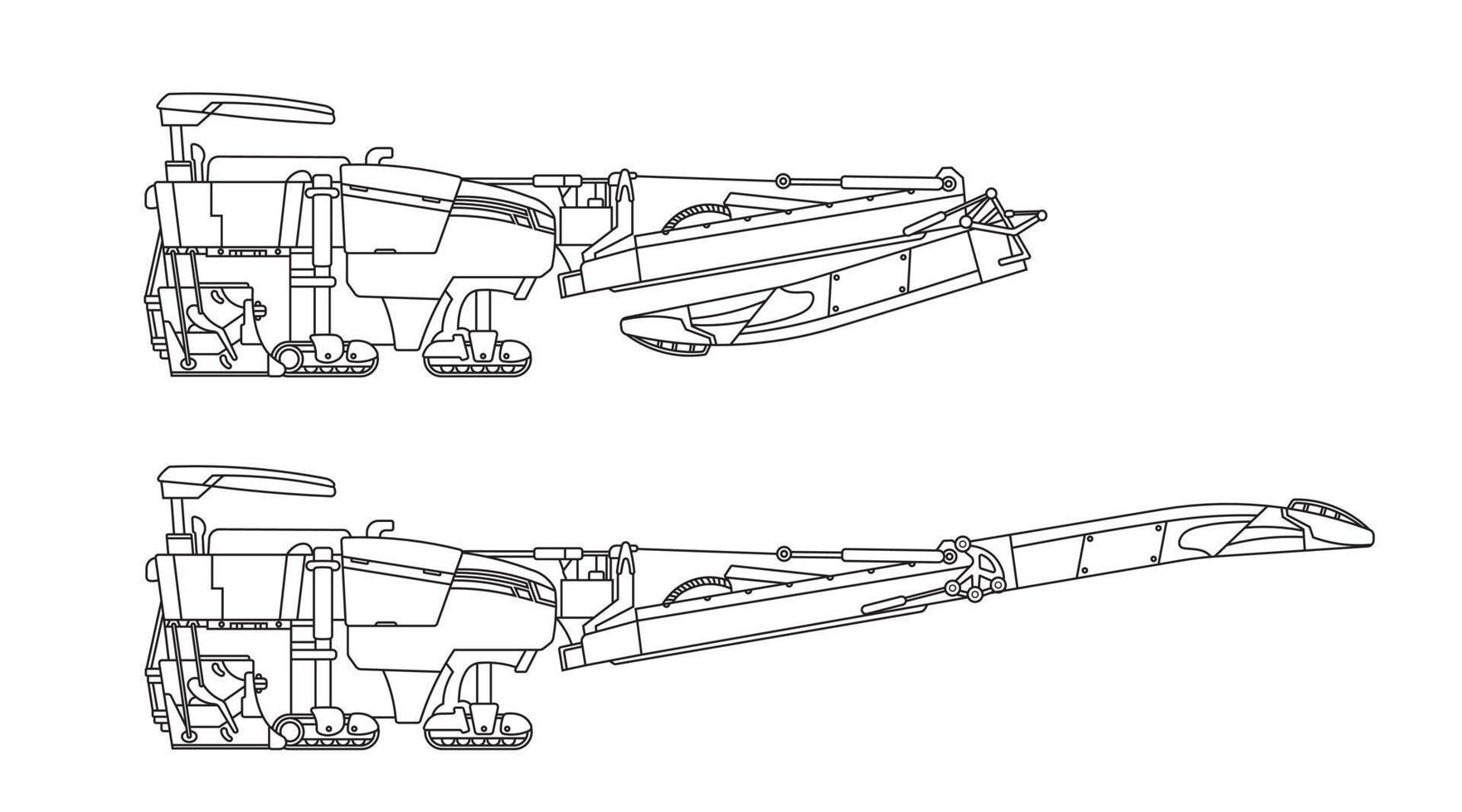 mão desenhado vetor ilustração cor crianças construção frio moagem máquina clipart