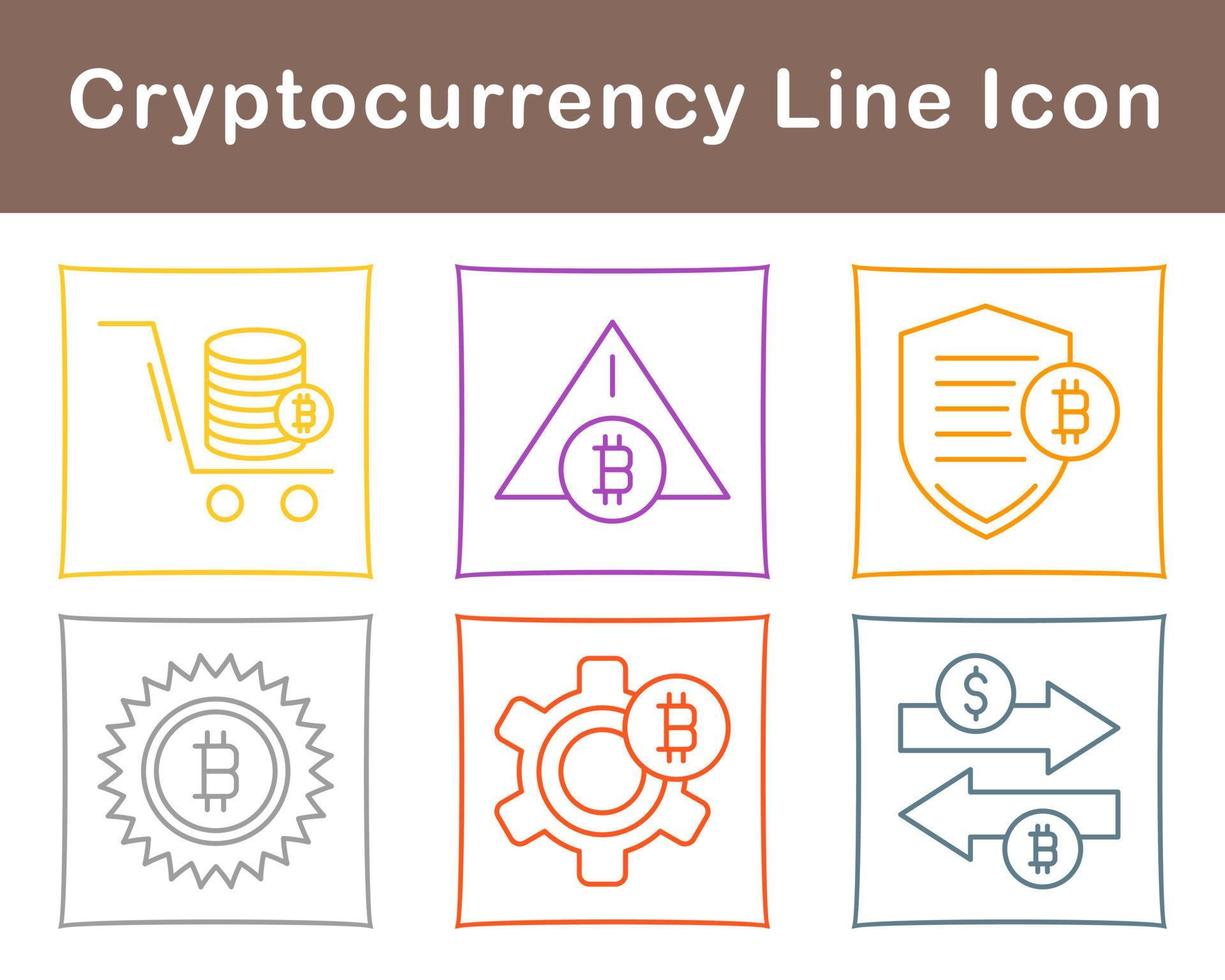 bitcoin e criptomoeda vetor ícone conjunto