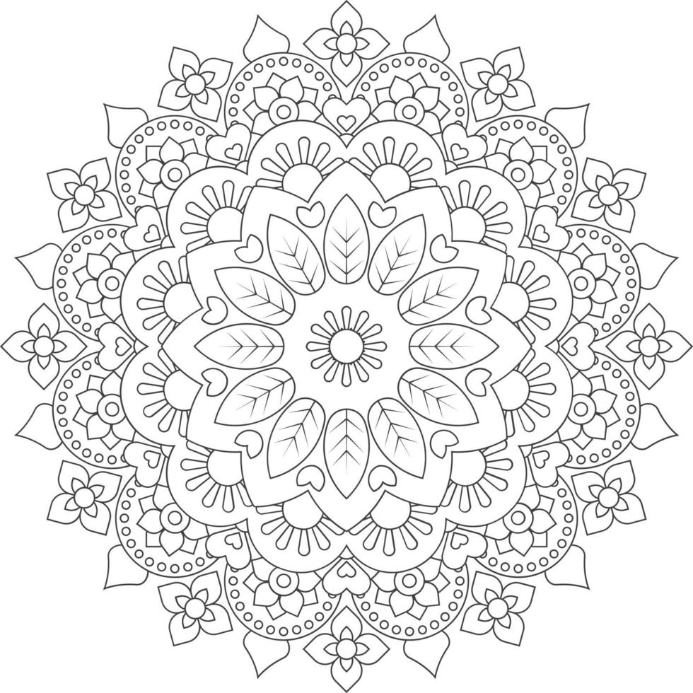 circular padronizar dentro Formato do mandala com flor para hena, mehndi, tatuagem, decoração. decorativo enfeite dentro étnico oriental estilo vetor