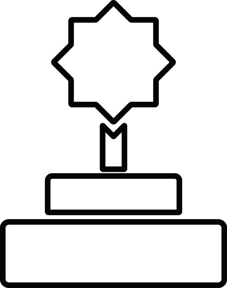linha vetor ícone prêmio, campeão. esboço vetor ícone em branco fundo