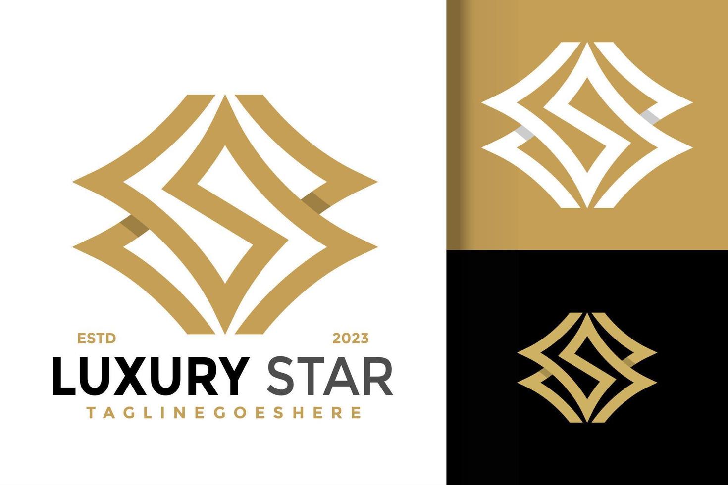 carta s luxo Estrela logotipo vetor ícone ilustração