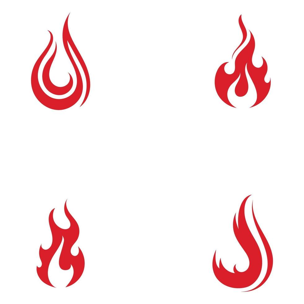 imagem de modelo de design de ilustração vetorial de chama de fogo vetor