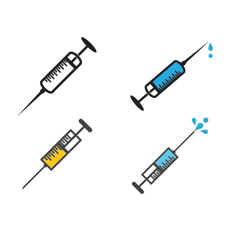 ilustração de imagens de logotipo de seringa de injeção vetor