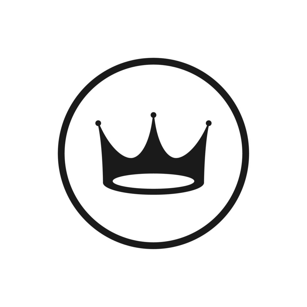 coroa ícone, coroa logotipo modelo vetor
