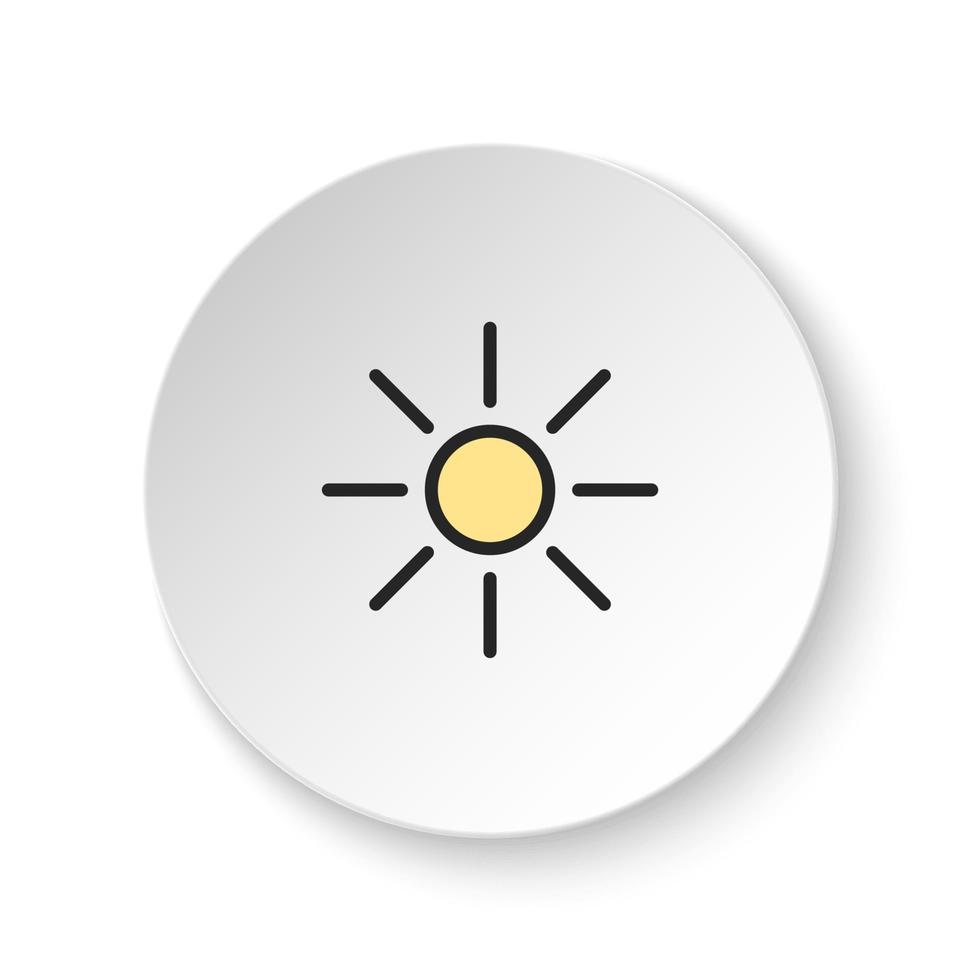 volta botão para rede ícone, brilho, Sol. botão bandeira redondo, crachá interface para inscrição ilustração em branco fundo vetor