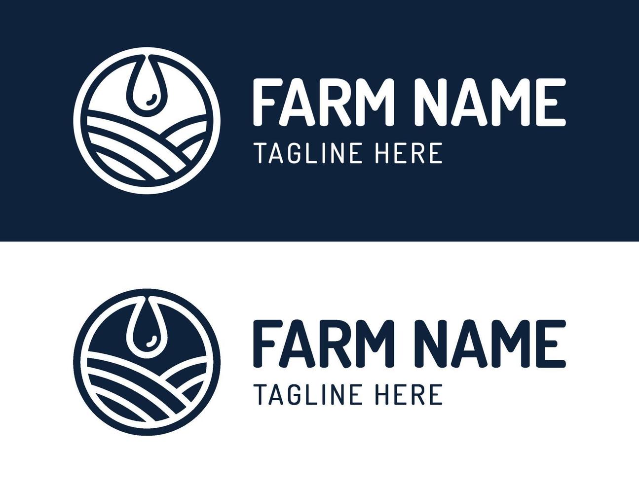 conjunto de logotipo de queda de fazenda vetor