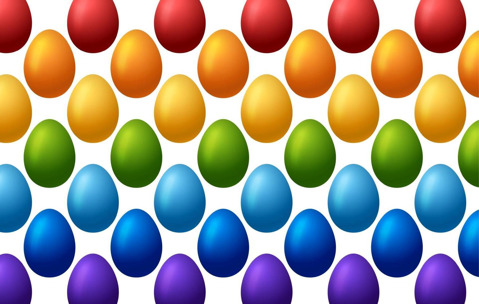 feliz Páscoa arco-íris ovo padrão de fundo vector. fundo colorido simples com ovos de páscoa vetor