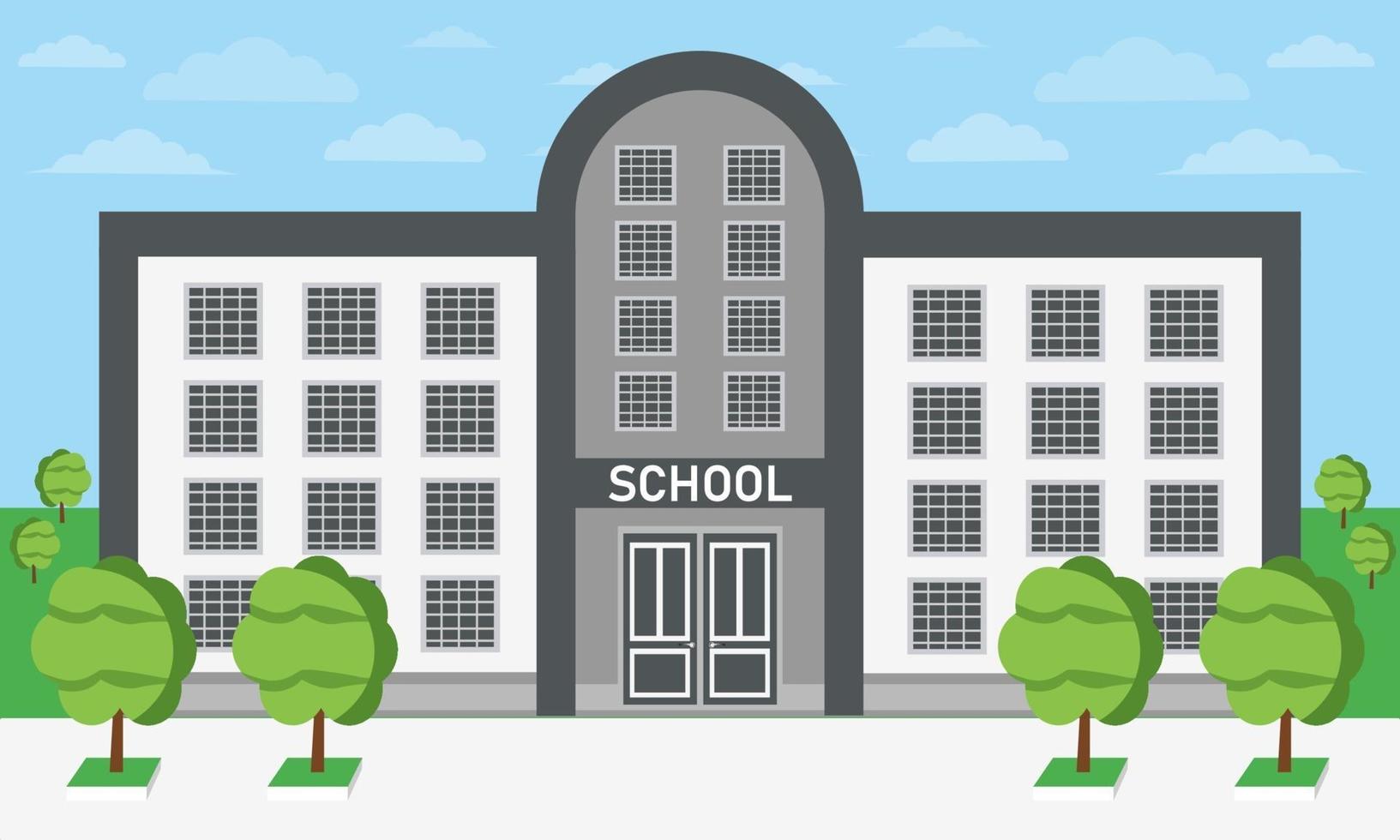 design plano de prédio escolar vetor