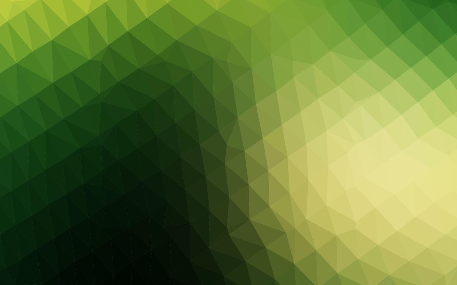 padrão poligonal de vetor verde e amarelo escuro.
