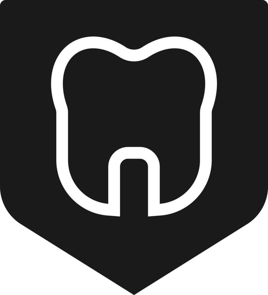 dental, seguro, escudo, dente ícone - vetor. seguro conceito vetor ilustração. em branco fundo