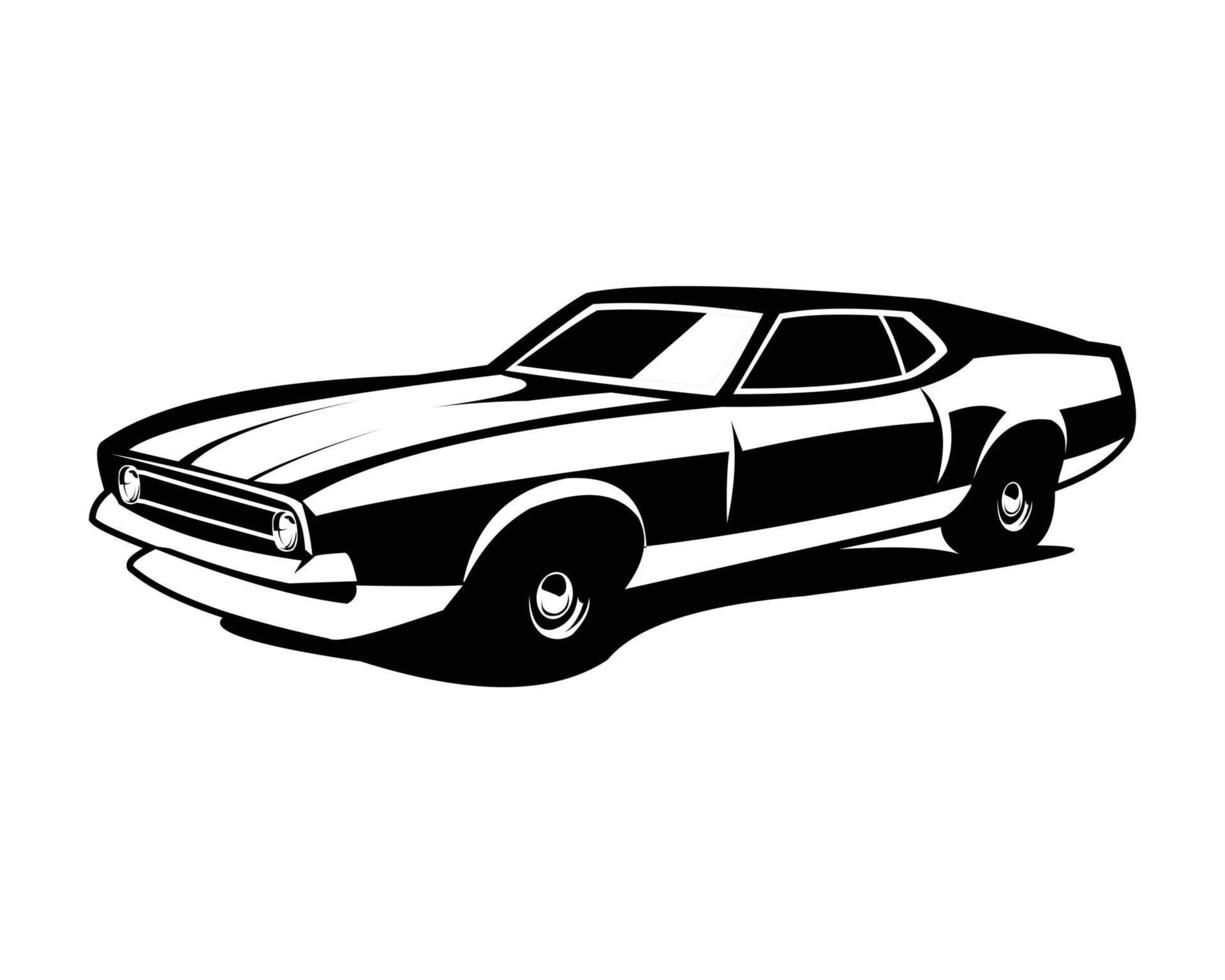 Prêmio vau mustang mach 1 carro emblema logotipo. melhor para automotivo relacionado indústrias vetor