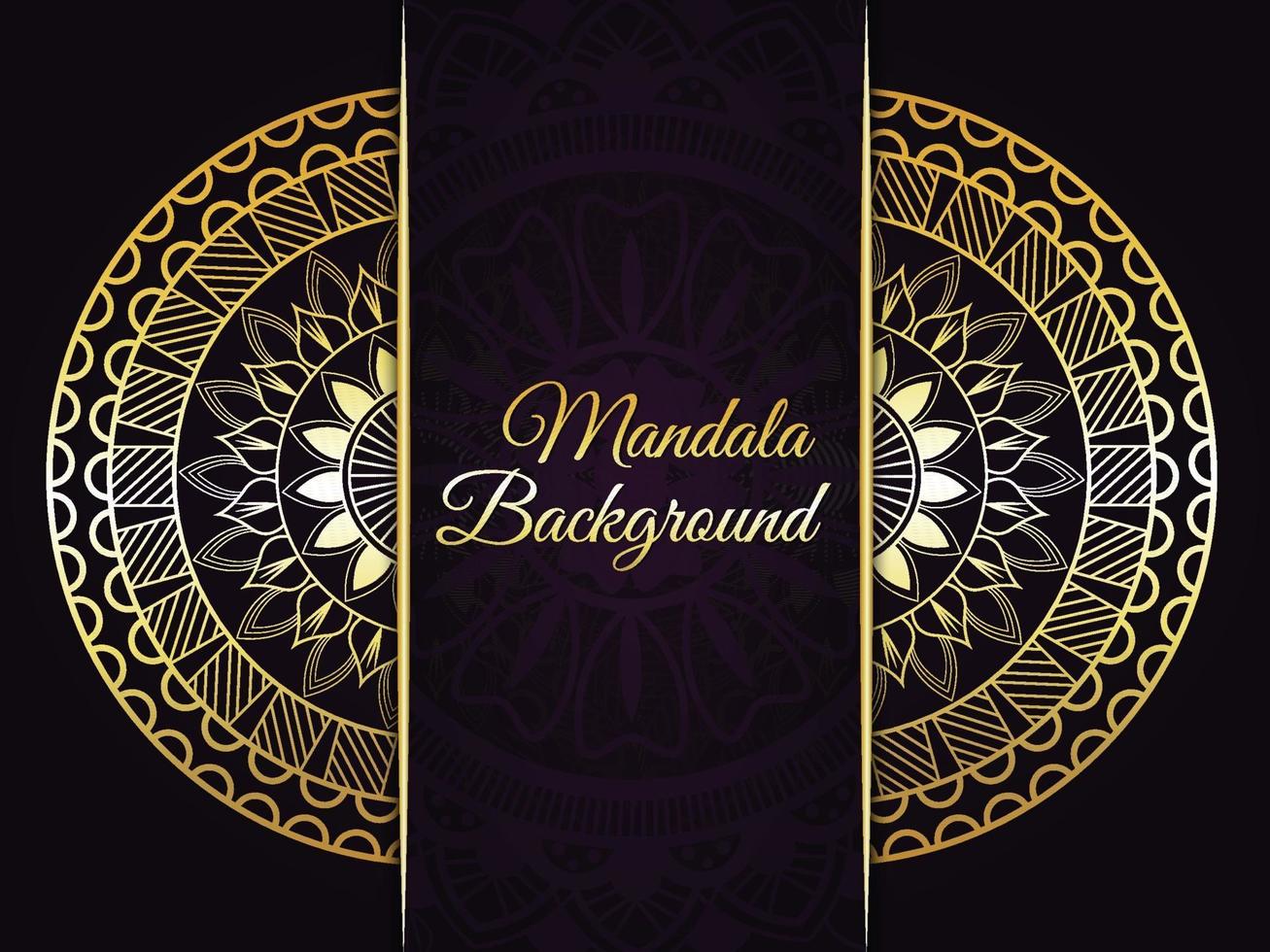 luxuoso fundo dourado mandala vetor