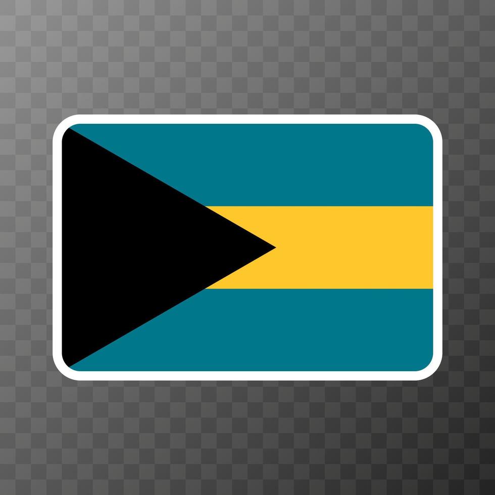bandeira das bahamas, cores oficiais e proporção. ilustração vetorial. vetor