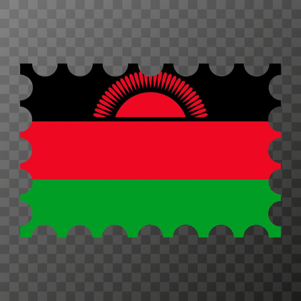 postagem carimbo com malawi bandeira. vetor ilustração.