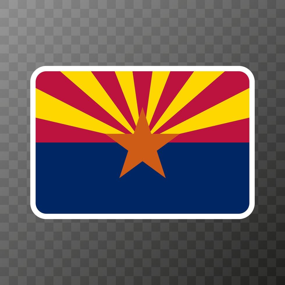bandeira do estado do arizona. ilustração vetorial. vetor