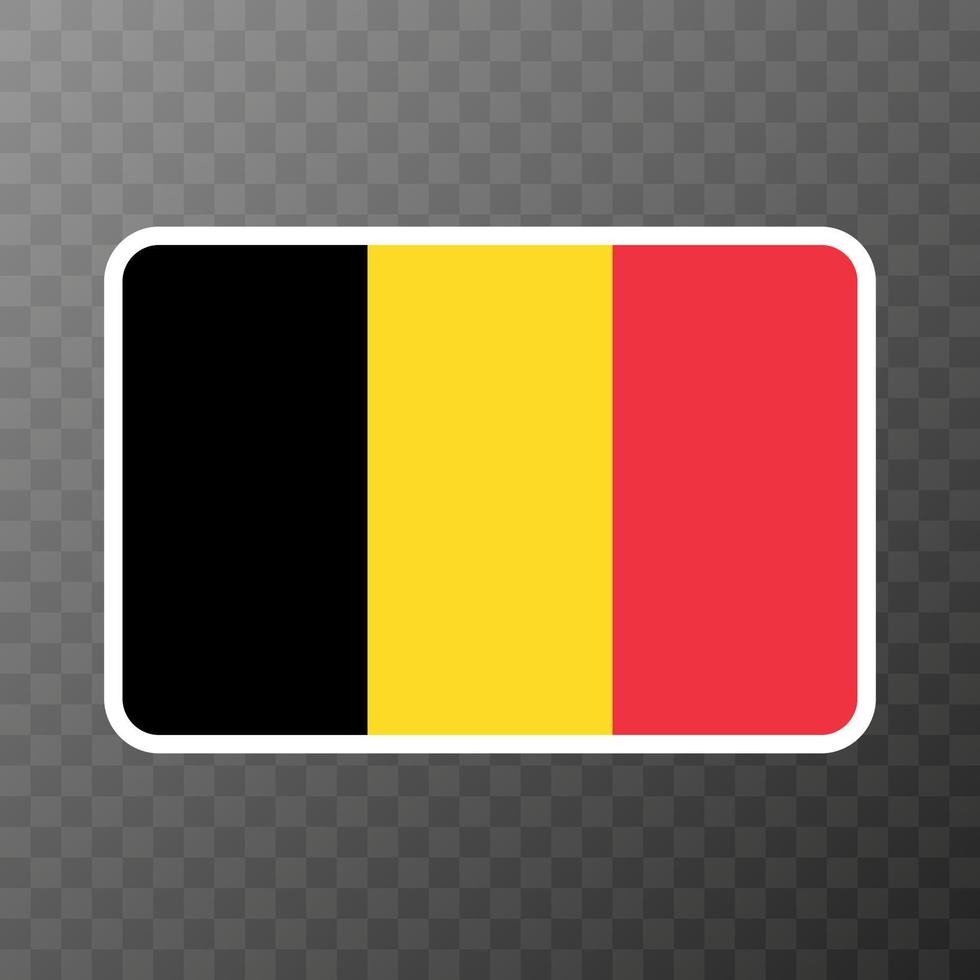 bandeira da Bélgica, cores oficiais e proporção. ilustração vetorial. vetor