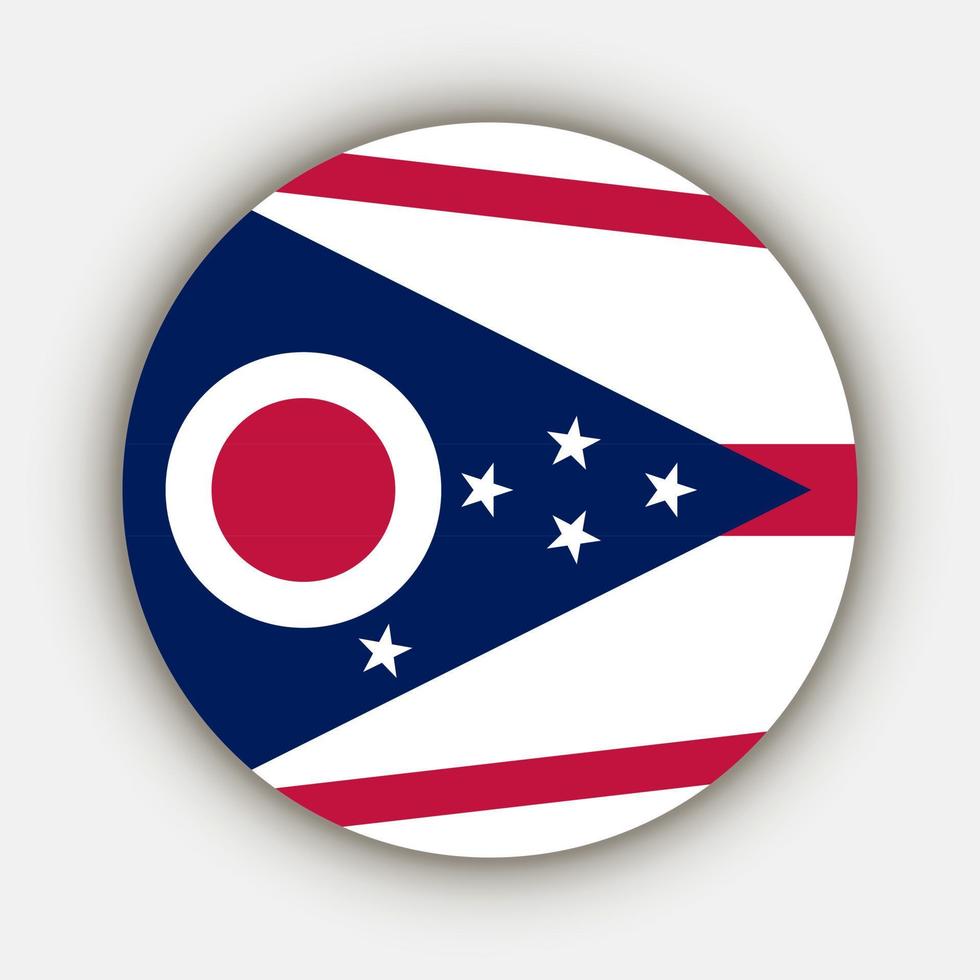 bandeira do estado de ohio. ilustração vetorial. vetor