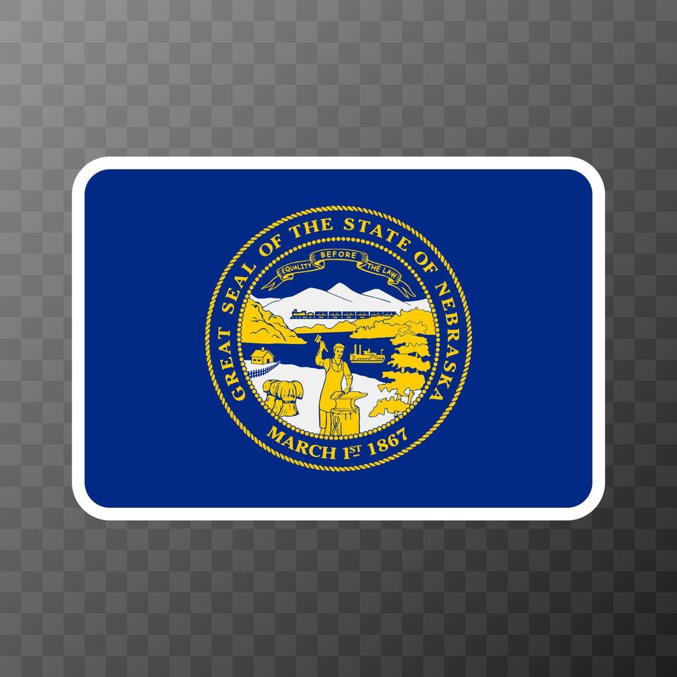 bandeira do estado de Nebraska. ilustração vetorial. vetor