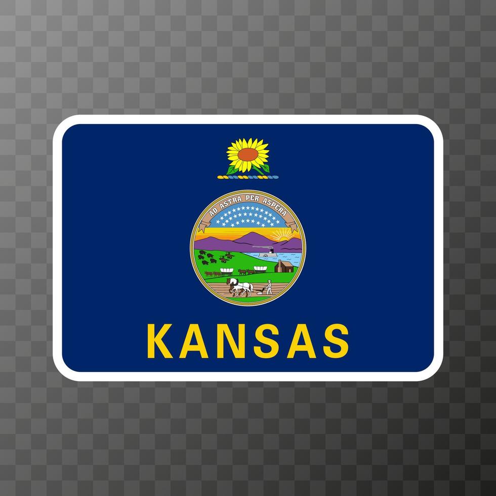 bandeira do estado do kansas. ilustração vetorial. vetor