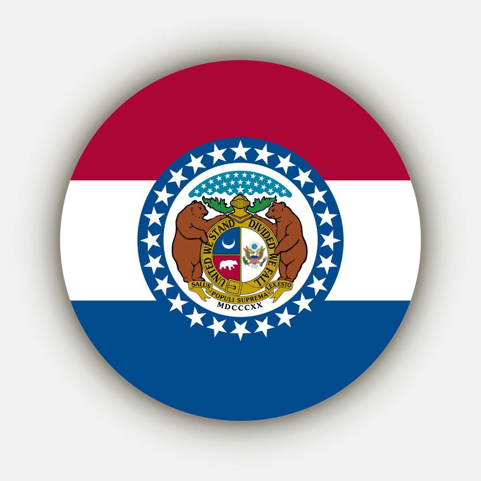 bandeira do estado de missouri. ilustração vetorial. vetor