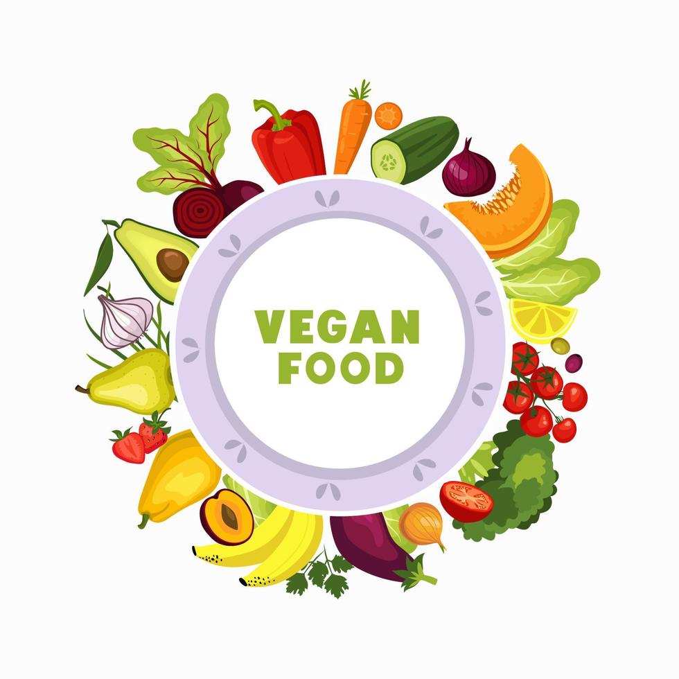 vegano Comida Projeto vetor