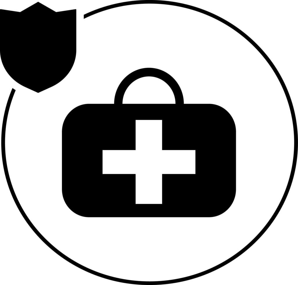 humano, seguro, saúde ícone ilustração isolado vetor placa símbolo - seguro ícone vetor Preto - vetor em branco fundo