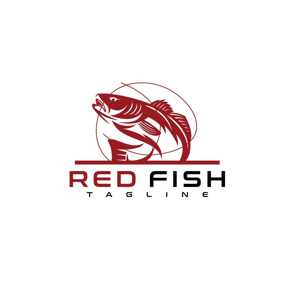 peixe vermelho logotipo Projeto gráfico inspiração vetor