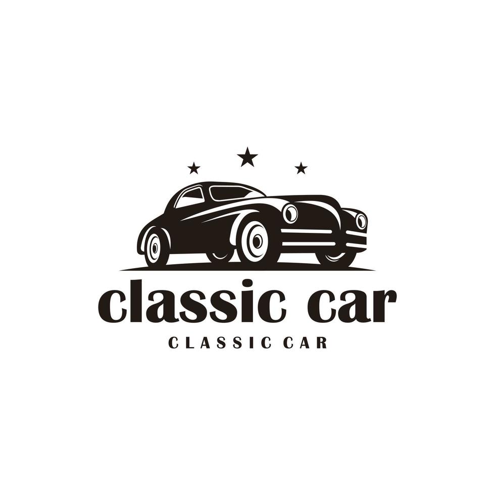 clássico vintage carro vetor Projeto inspiração. auto carro logotipo Projeto modelo. clássico veículo símbolo logotipo. uma clássico carro símbolo silhueta. carro simples linha arte logotipo.