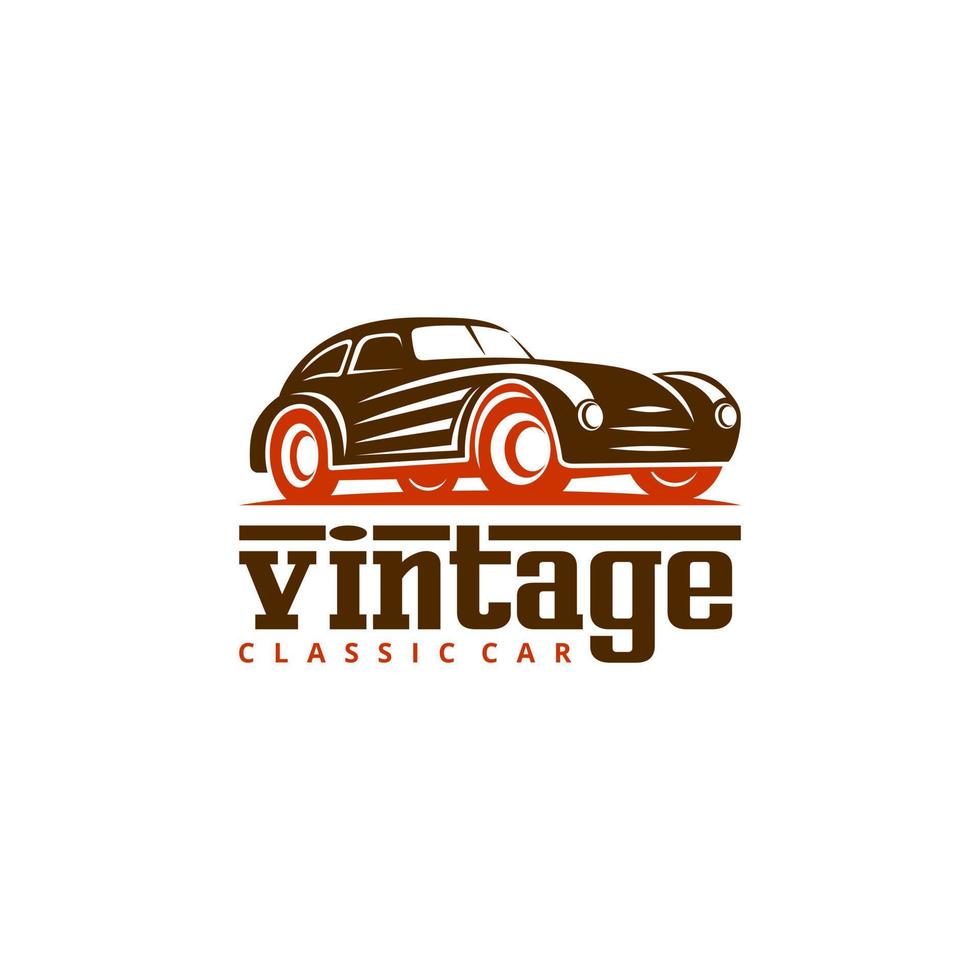 clássico vintage carro vetor Projeto inspiração. auto carro logotipo Projeto modelo. clássico veículo símbolo logotipo. uma clássico carro símbolo silhueta. carro simples linha arte logotipo.