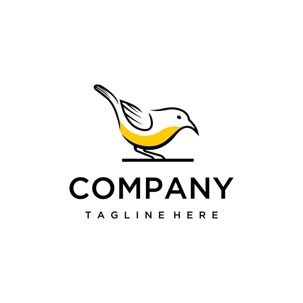 bananaquit pássaro logotipo Projeto modelo. impressionante uma bananaquit pássaro logotipo. uma bananaquit pássaro linha arte logotipo. vetor