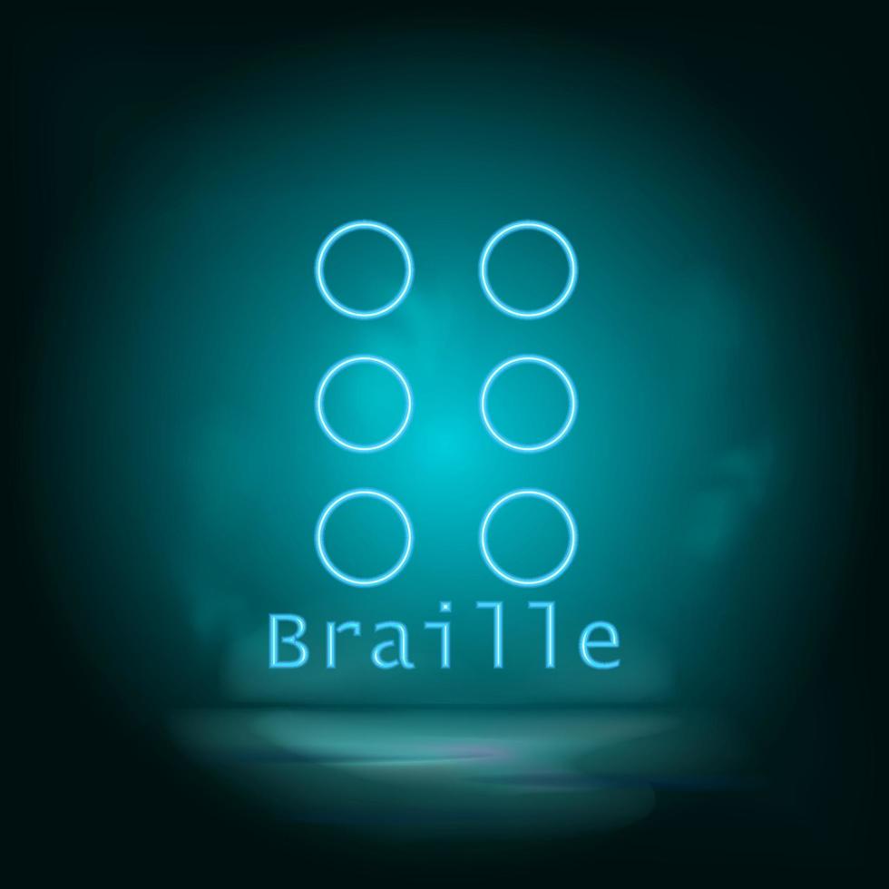 braille azul néon vetor ícone. simples elemento ilustração a partir de mapa e navegação conceito. braille azul néon vetor ícone. real Estado conceito vetor ilustração. em branco fundo