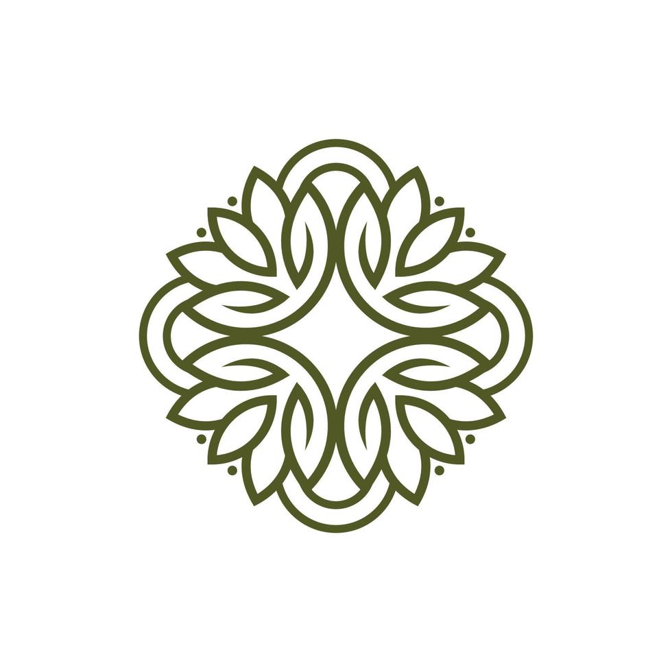 floral padronizar logotipo modelo Projeto vetor ícone ilustração