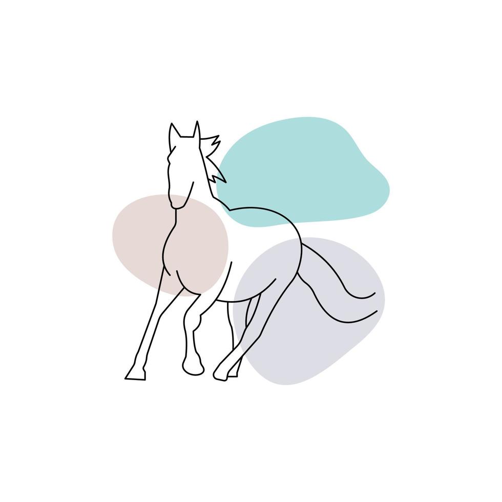 Desenho Linha Contínua Única Pular Identidade Logotipo Empresa Cavalo  Elegante imagem vetorial de SimpleLine© 387454634