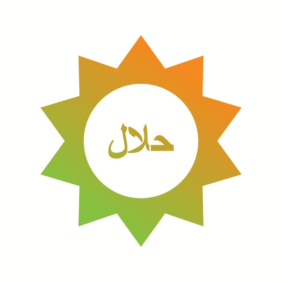 belo ícone de vetor de glifo de marca halal