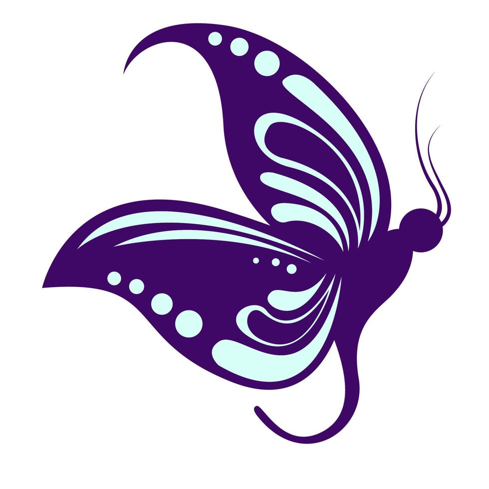 borboleta ícone e logotipo vetor