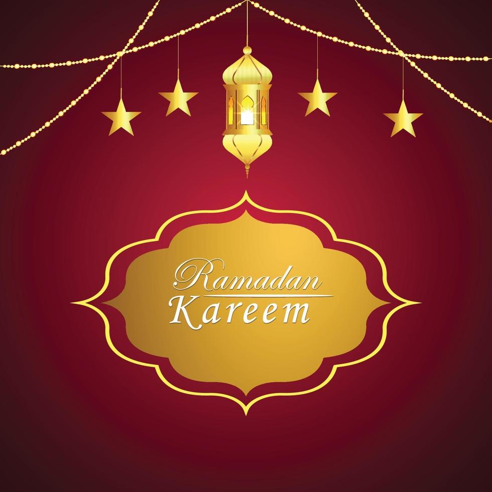 conceito de design plano de ramadan kareem e festival islâmico de fundo vetor