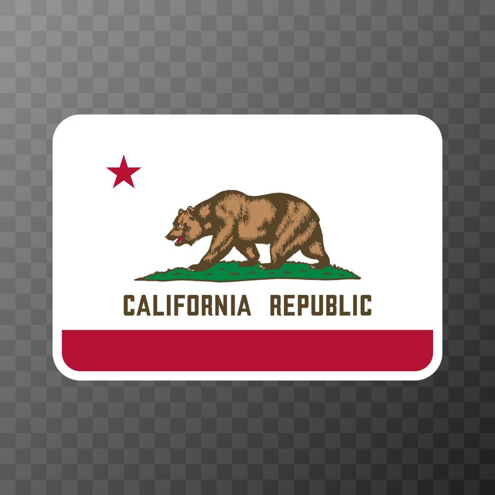 bandeira do estado da Califórnia. ilustração vetorial. vetor