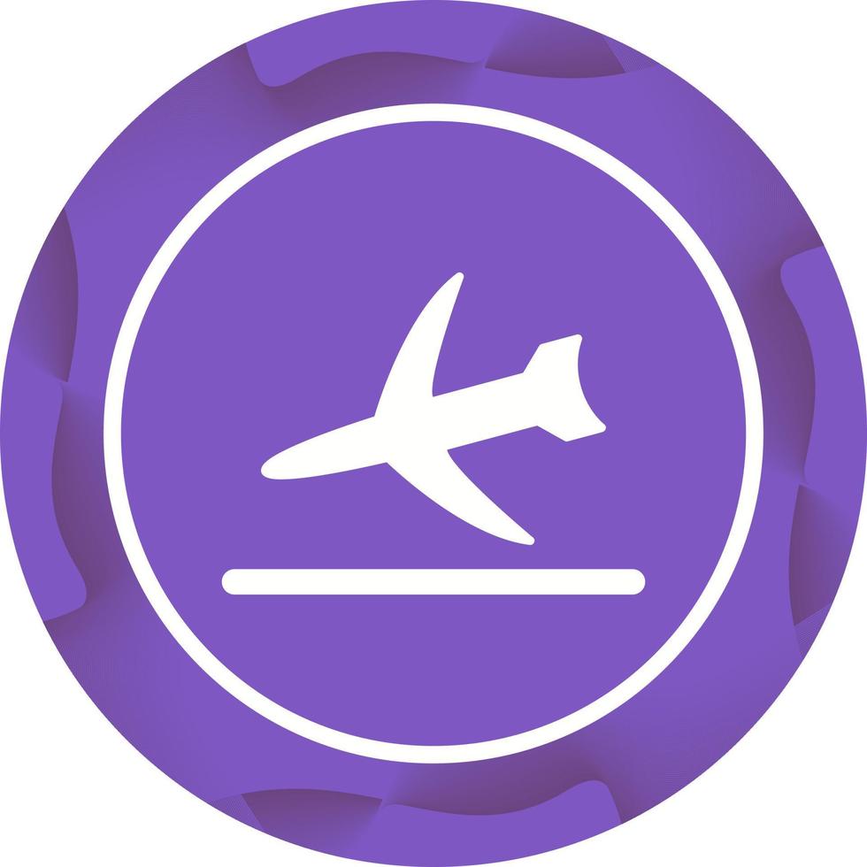ícone de vetor de pouso de voo