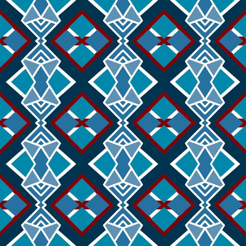 divisa desatado padronizar com tribal forma. projetado dentro ikat, asteca, povo, motivo, luxo árabe estilo. ideal para tecido vestuário, cerâmica, papel de parede. vetor ilustração