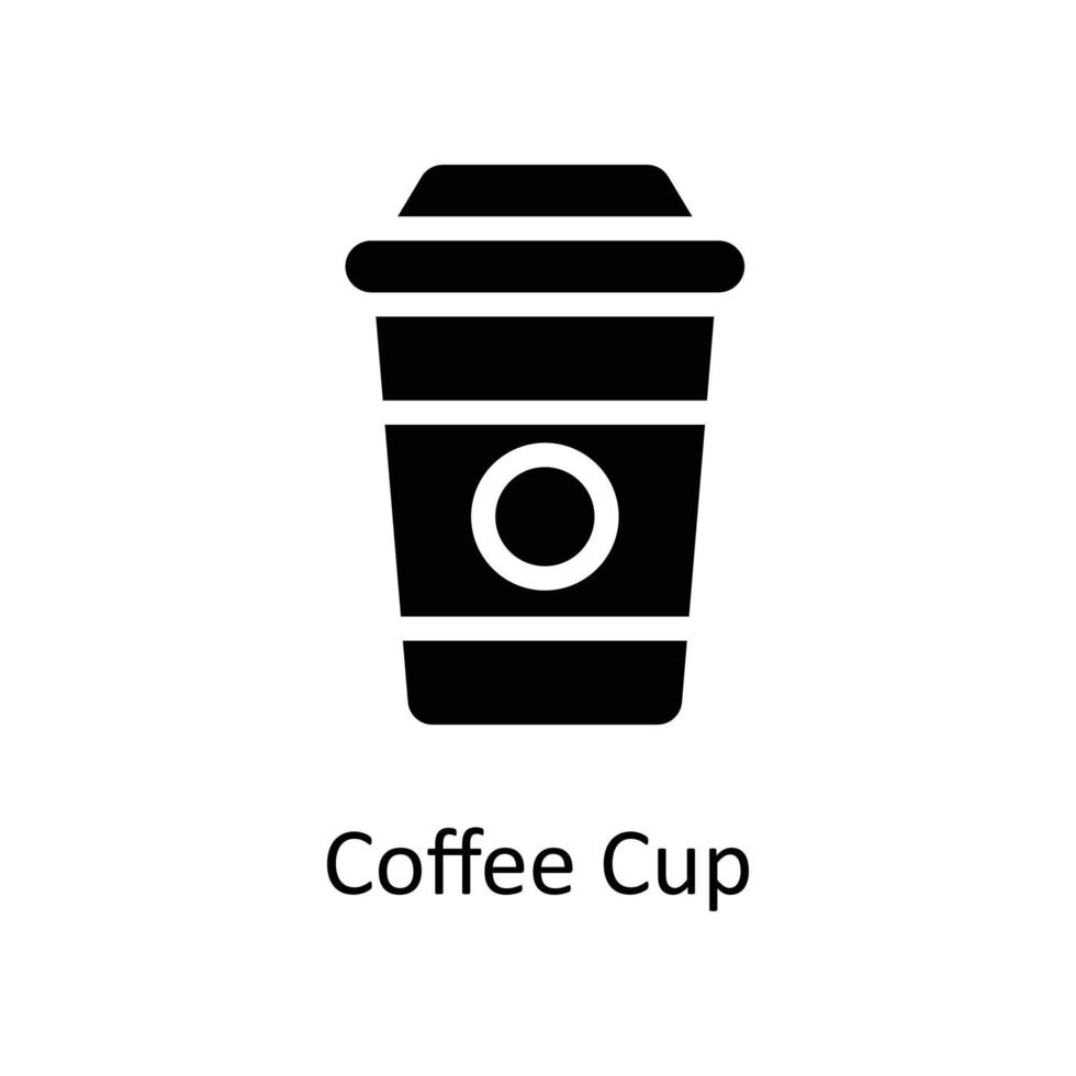 café copo vetor sólido ícones. simples estoque ilustração estoque