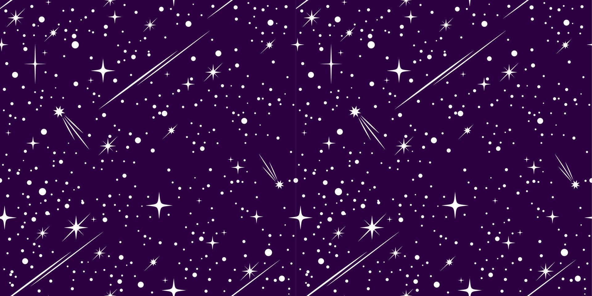 espaço céu desatado padronizar com estrelas e cometas vetor