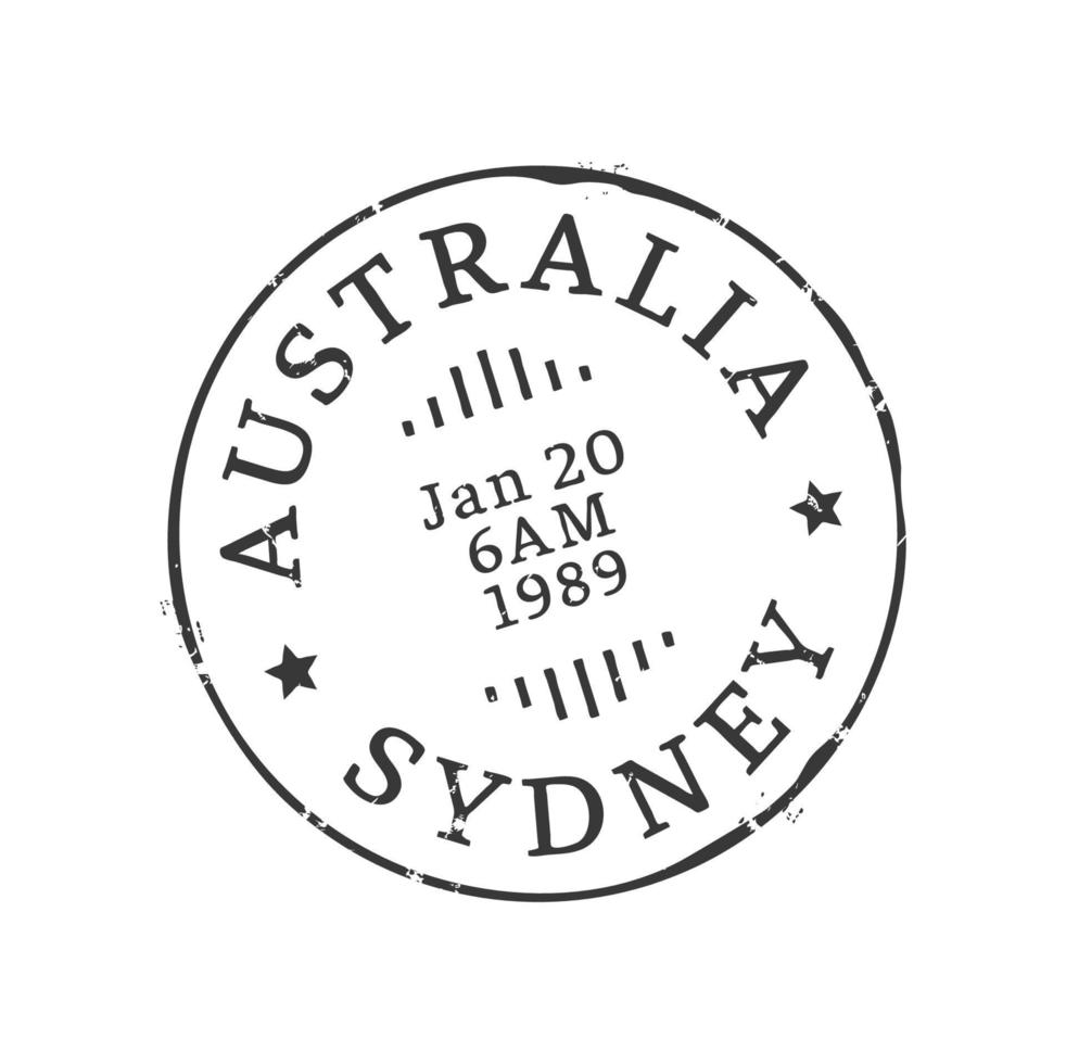 Sydney postagem, Austrália vintage postal carimbo vetor