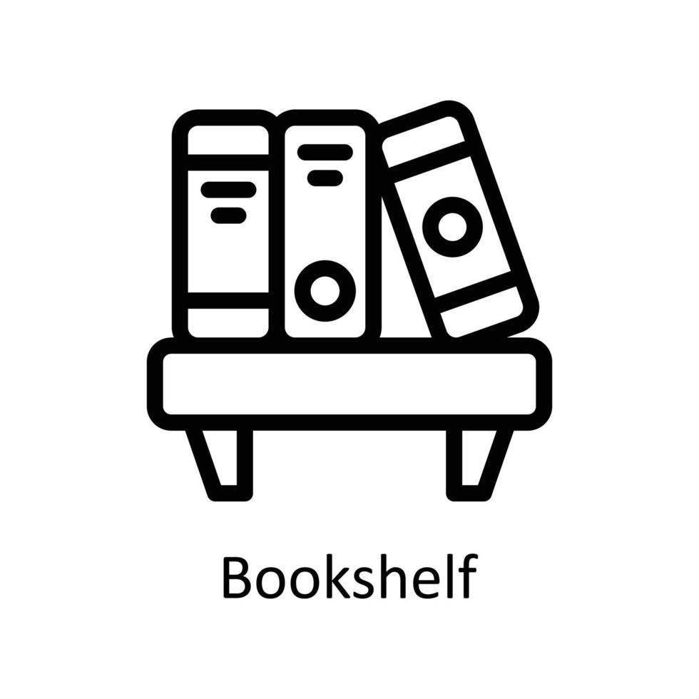 estante de livros vetor esboço ícones. simples estoque ilustração estoque